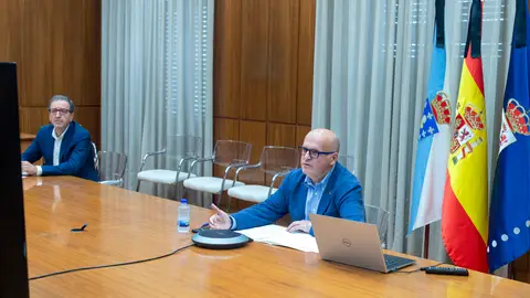 Aurelio Gómez Villar y Manuel Baltar, en la reunión telemática del Comité asesor de Cultura Aurelio Gómez Villar y Manuel Baltar, en la reunión telemática del Comité asesor de Cultura