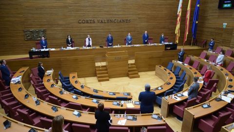 Corts, minuto silencio, coronavirus