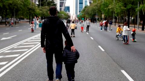 Los ni&ntilde;os en las calles de Madrid en fase 1 de desescalada