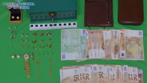 Objetos incautados por la Polic&iacute;a Nacional