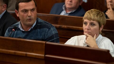 Diputados populares, Andr&eacute;s Mart&iacute;nez y Elena Vicente-Ruiz.