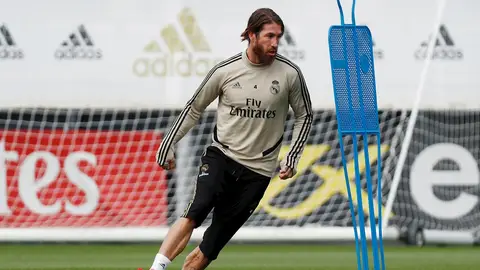 Sergio Ramos, en un entrenamiento Sergio Ramos, en un entrenamiento
