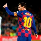Lionel Messi, con el Barça