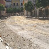 Obras de Plaza Esteve, en Jerez
