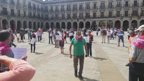 Concentración de los pensionistas en Vitoria Concentración de los pensionistas en Vitoria