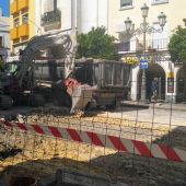 Obras en la intersección de Corredera con Esteve