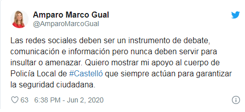 Amparo Marco defiende a la Policía Local tras las críticas recibidas por abatir a un perro Amparo Marco defiende a la Policía Local tras las críticas recibidas por abatir a un perro