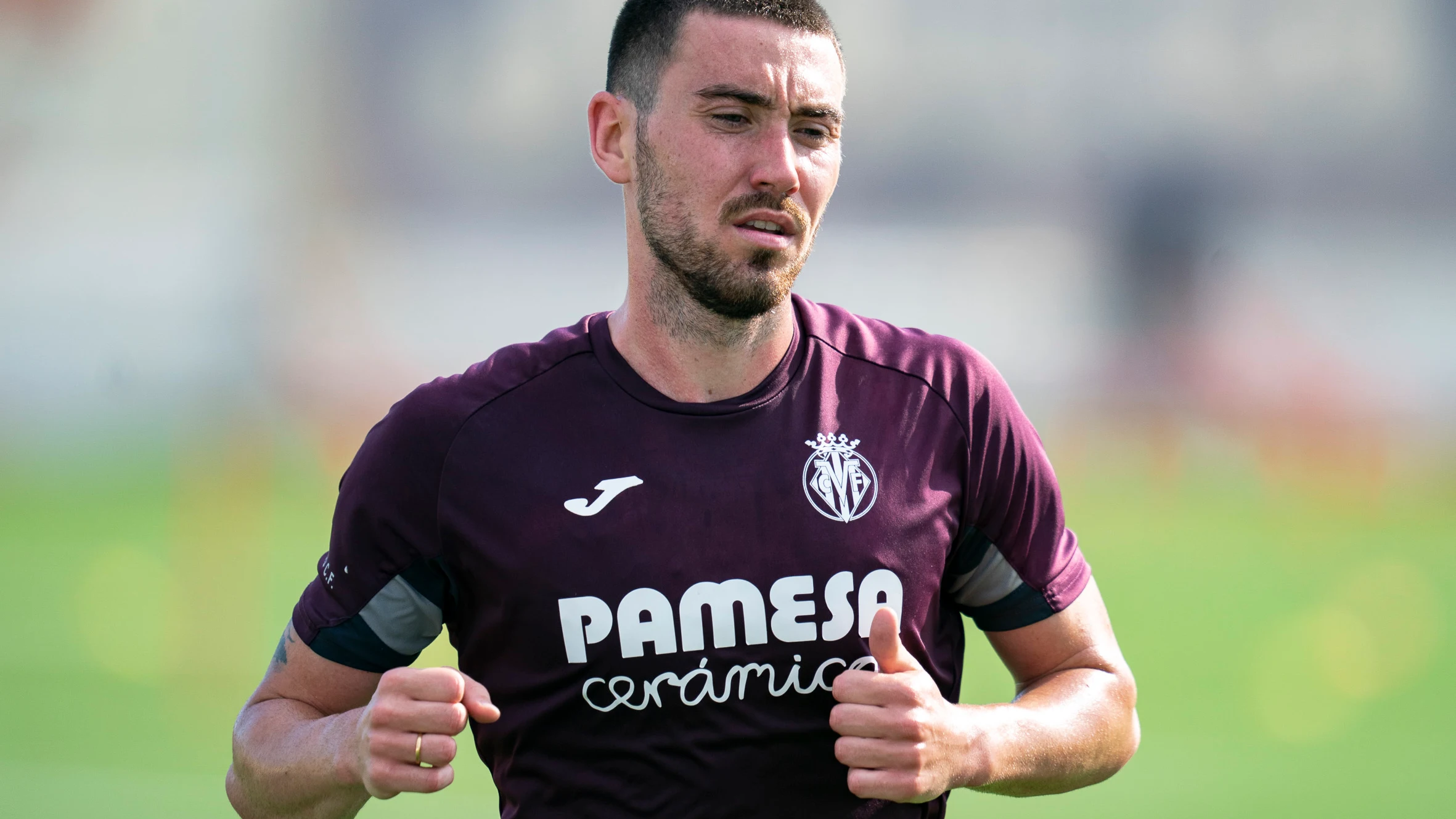 Moi G&oacute;mez durante un entrenamiento