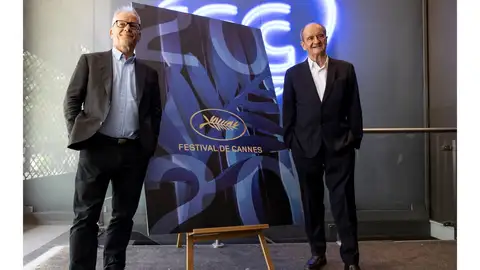 Thierry Fremaux y Pierre Lescure, minutos antes de desvelar la lista de películas seleccionadas para Cannes 2020 Thierry Fremaux y Pierre Lescure, minutos antes de desvelar la lista de películas seleccionadas para Cannes 2020