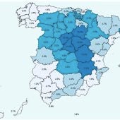 Mapa de España sobre la segunda oleada del estudio de seroprevalencia sobre el coronavirus 