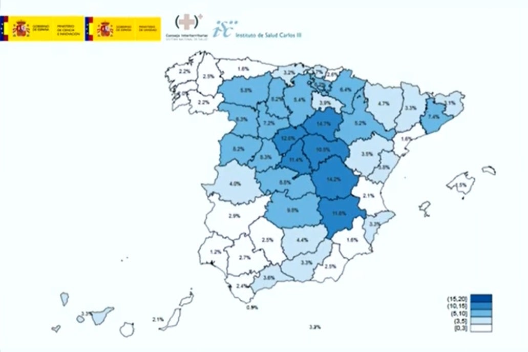 Baleares, con un 1,5 % de contagiados, es la región con menor incidencia del coronavirus Baleares, con un 1,5 % de contagiados, es la región con menor incidencia del coronavirus