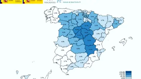 Mapa de la segunda etapa del estudio de seroprevalencia Mapa de la segunda etapa del estudio de seroprevalencia