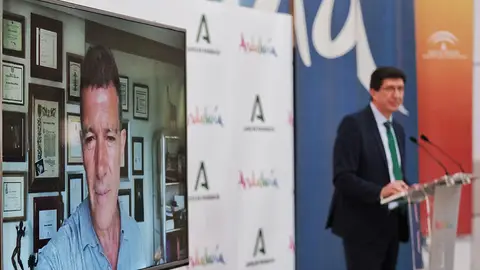 Antonio Banderas y Juan Marín Campaña turismo verano Andalucía 2020