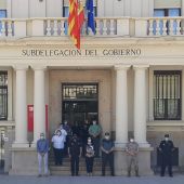 Minuto de silencio en la Subdelegación del Gobierno en Castellón.