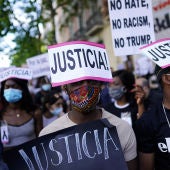 Imagen de la manifestación por George Floyd en Madrid