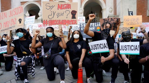 Imagen de la manifestación por George Floyd en Madrid