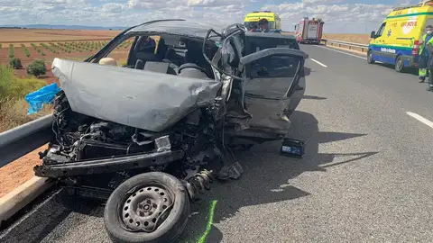 Estado en el que ha quedado uno de los vehículos siniestrados Estado en el que ha quedado uno de los vehículos siniestrados