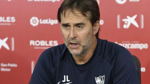 Julen Lopetegui, en la rueda de prensa previa al derbi