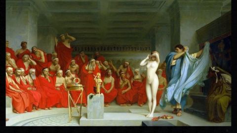 &laquo;Frin&eacute; en el Are&oacute;pago&raquo; por Jean Leon Gerome