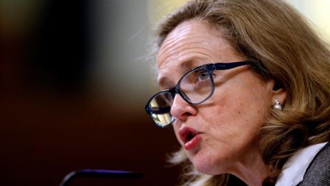 La vicepresidenta tercera del Gobierno, Nadia Calvi&ntilde;o