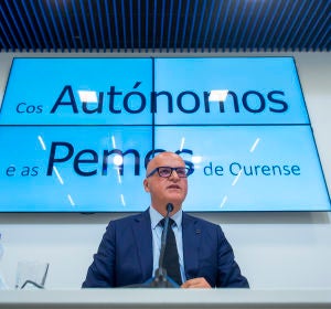 Manuel Baltar, na rolda de prensa no Pazo Provincial Manuel Baltar, na rolda de prensa no Pazo Provincial
