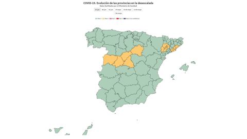 Comunidades y provincias que pasan a fase 3 de la desescalada y la nueva normalidad