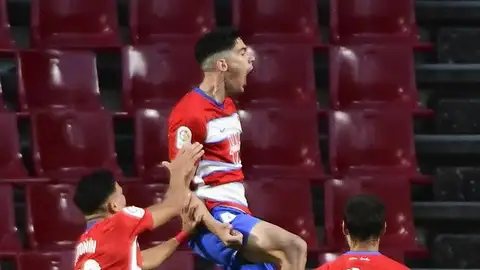El delantero del Granada, Carlos Fernández. El delantero del Granada, Carlos Fernández.