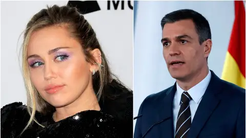 Miley Cyrus y Pedro Sánchez Miley Cyrus y Pedro Sánchez