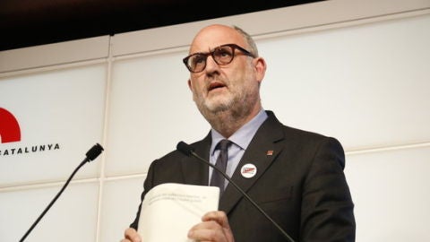 Eduard Pujol, en una compareixen&ccedil;a al Parlament 