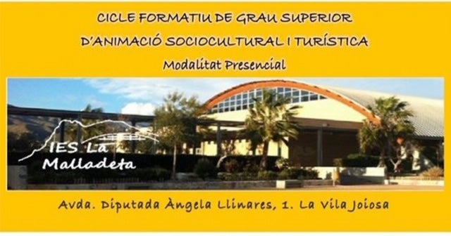 El IES Malladeta amplia su oferta de ciclos con el superior de Animación sociocultural y turística para el próximo curso El IES Malladeta amplia su oferta de ciclos con el superior de Animación sociocultural y turística para el próximo curso