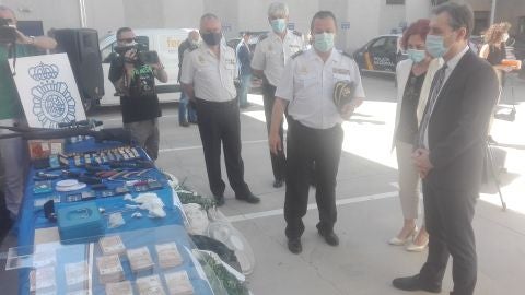 Material incautado por la Polic&iacute;a Nacional en la operaci&oacute;n antidroga