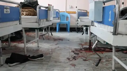 La sala de postparto en la que fueron asesinadas varias personas La sala de postparto en la que fueron asesinadas varias personas