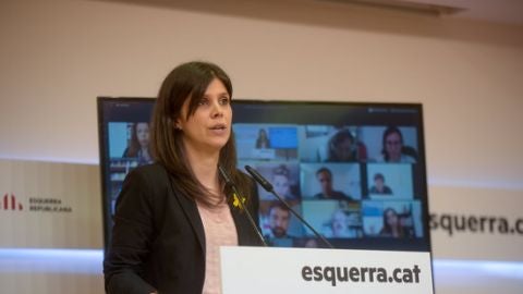 Marta Vilalta, en roda de premsa a la seu d&rsquo;ERC
