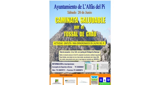 Apúntate a los paseos saludables de nordic walking de l'Alfàs del Pí Apúntate a los paseos saludables de nordic walking de l'Alfàs del Pí