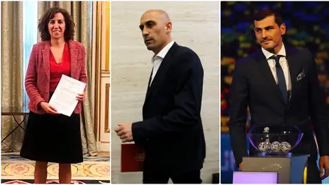 Irene Lozano, Luis Rubiales e Iker Casillas Irene Lozano, Luis Rubiales e Iker Casillas