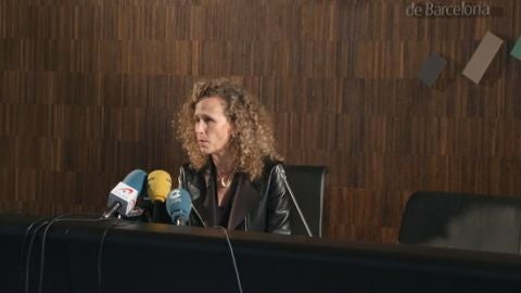 La jutgessa degana de Barcelona, Merc&egrave; Caso, en una roda de premsa