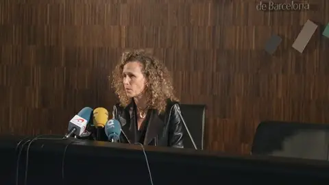 La jutgessa degana de Barcelona, Mercè Caso, en una roda de premsa La jutgessa degana de Barcelona, Mercè Caso, en una roda de premsa