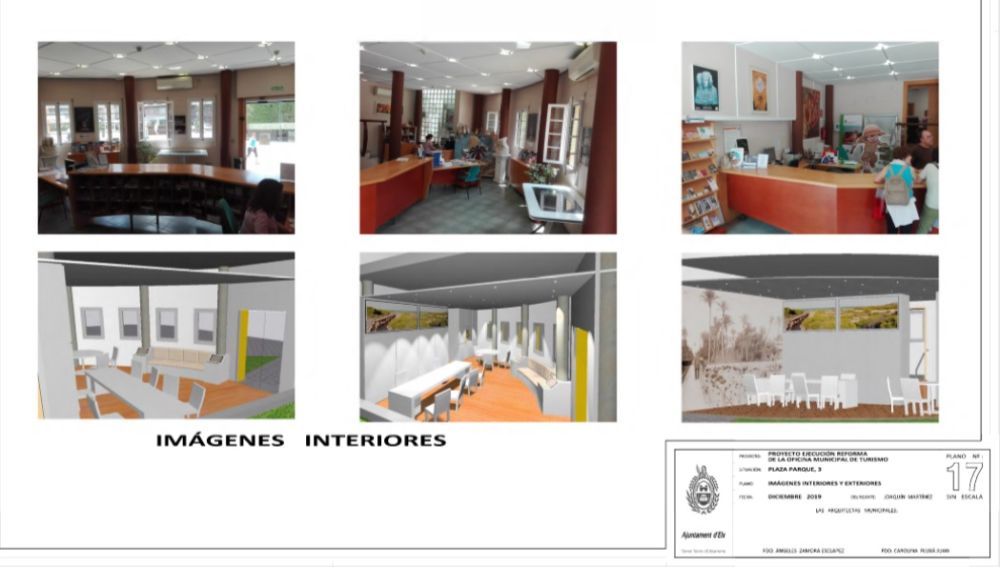 Simulación de cómo será la Oficina Municipal de Turismo de Elche.