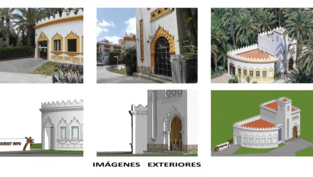 Simulación de cómo serán los exteriores de la Oficina de Turismo de Elche.