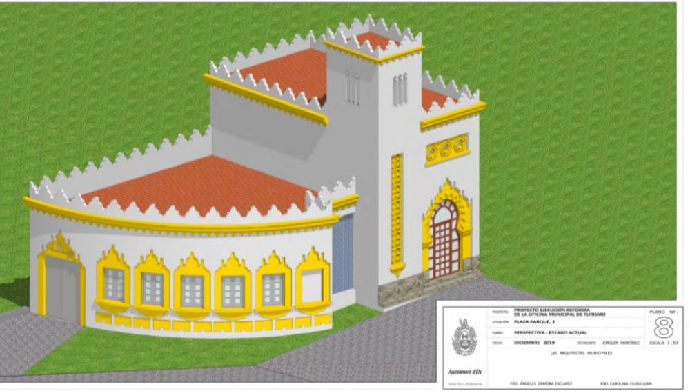 Simulación de la nueva Oficina Municipal de Turismo de Elche.