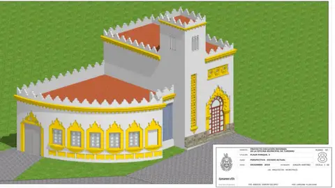 Simulación de la nueva Oficina Municipal de Turismo de Elche. Simulación de la nueva Oficina Municipal de Turismo de Elche.