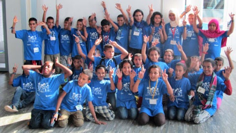 Ni&ntilde;os saharauis que participan en el programa Vacaciones en Paz