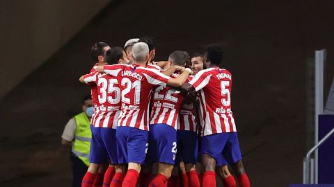 El Atl&eacute;tico celebra el gol de Vitolo