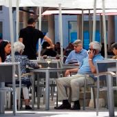 Imagen de una terraza en la nueva normalidad