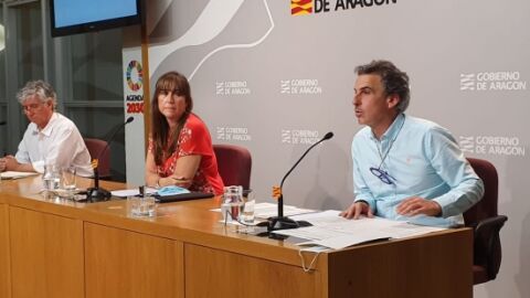 Javier Mari&oacute;n, la consejera Sira Repoll&eacute;s y Francisco Falo
