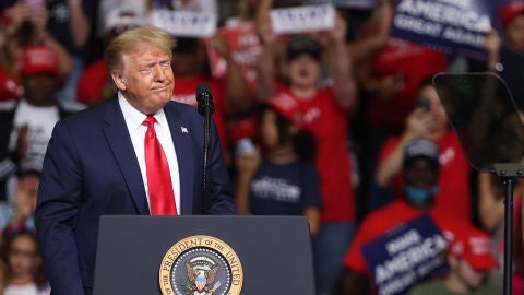 Donald Trump en un acto electoral