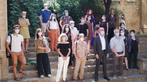 El delegado de Cultura Antonio Mu&ntilde;oz, junto al resto de su equipo y a representantes del sector cultural