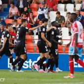 Una imagen del Lugo-Málaga de la pasada temporada.