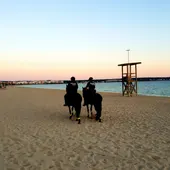 Agentes de la Policía Local de Palma vigilando la playa de Palma. Agentes de la Policía Local de Palma vigilando la playa de Palma.