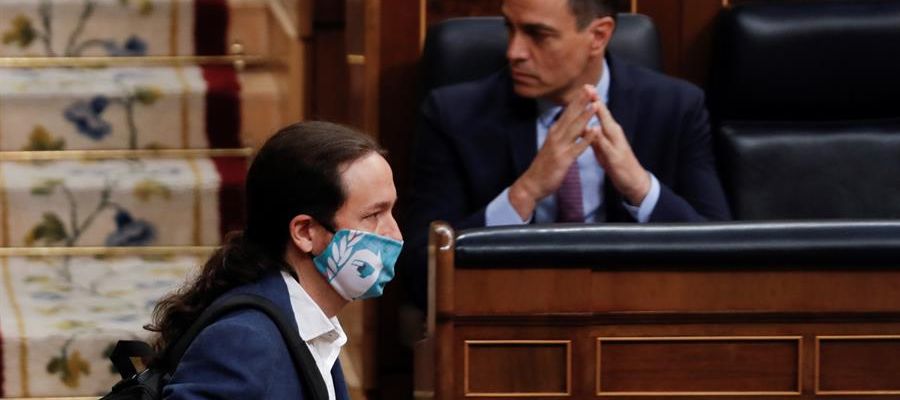 Pablo Iglesias y Pedro Sánchez en el Congreso Pablo Iglesias y Pedro Sánchez en el Congreso